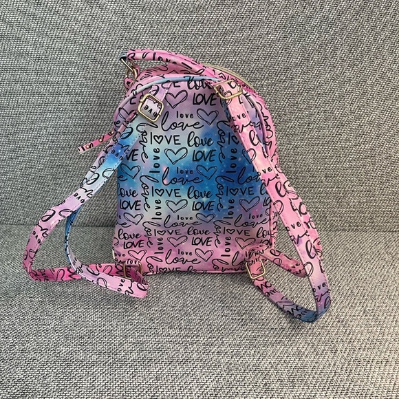 Under One Sky Pink Love Print Backpack - Picture 4 of 16